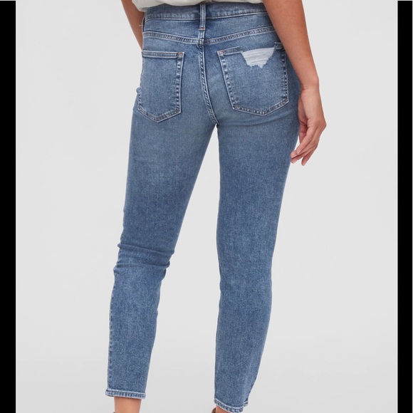 GAP Mid Rise Distressed True Skinny Jeans with Washwell Size 29 - Picture 6 of 6